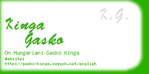 kinga gasko business card